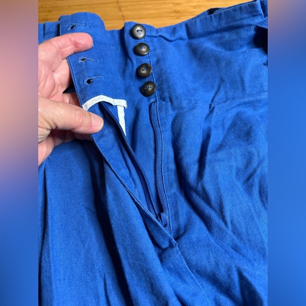 GUC Eudon Choi- Wide Leg Linen Trousers. Size 16 - Picture 13 of 13